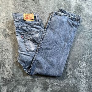 Levis Jeans Teens 16 Regular 550 Relaxed Blue Light Wash Broken In Straight Leg